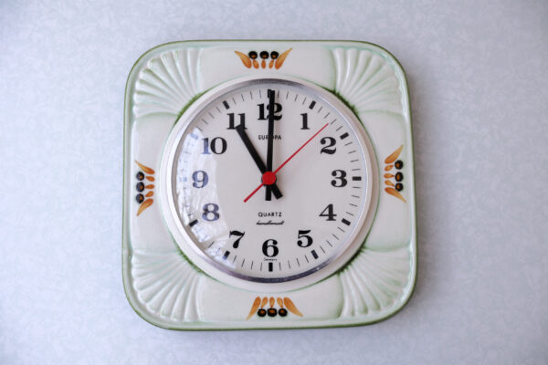 Hand Painted Vintage Wall Clock by EUROPA