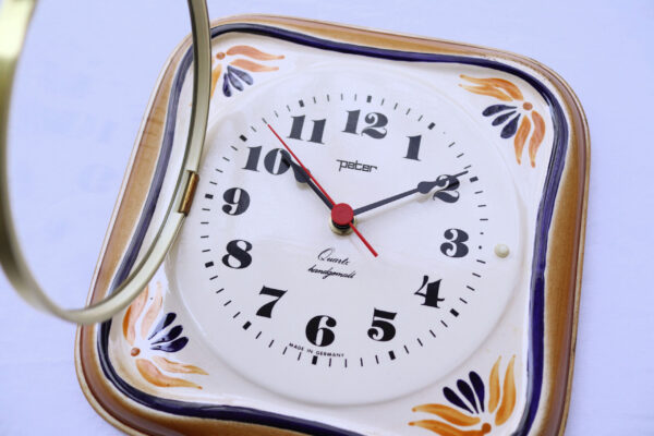 Peter Vintage Wall Clock Mid Century Hand Painted - Image 3