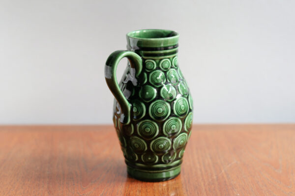 Vintage Bay Keramik Green Pitcher Vase - Image 3