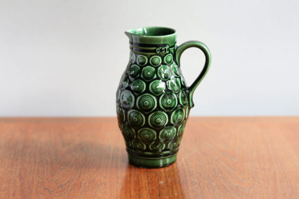 Vintage Bay Keramik Green Pitcher Vase