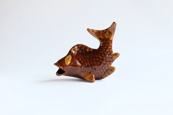 Vintage Ceramic Fish-Shaped Wall Hanging Vase