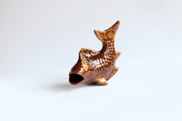 Vintage Ceramic Fish-Shaped Wall Hanging Vase - Image 2