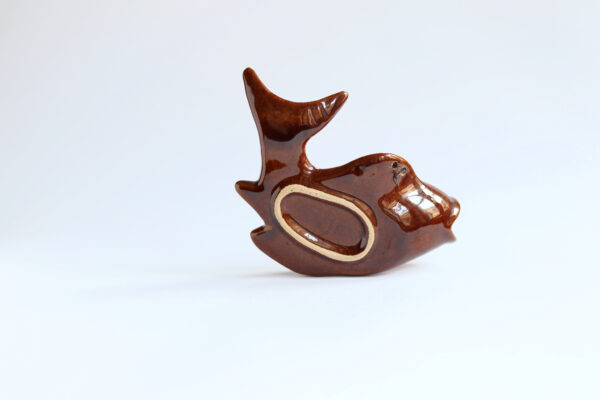 Vintage Ceramic Fish-Shaped Wall Hanging Vase - Image 5