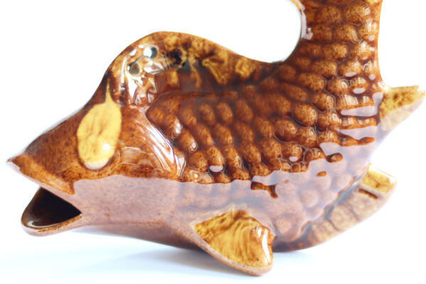 Vintage Ceramic Fish-Shaped Wall Hanging Vase - Image 6