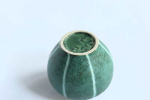 Vintage Ü-Keramik Green Vase, Mid-Century - Image 5