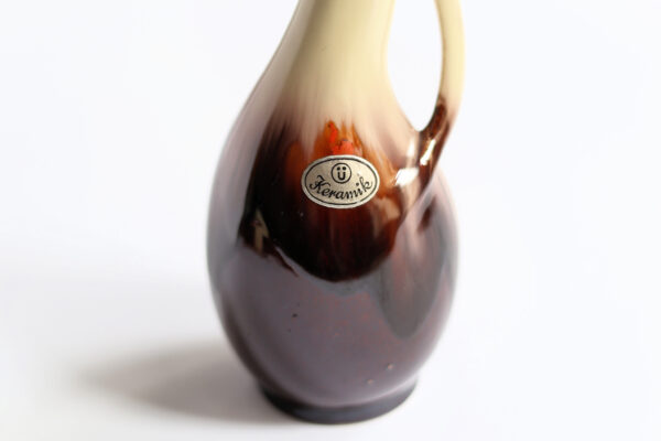 Ü-Keramik Vintage Drip Glaze Pitcher Vase - Image 2