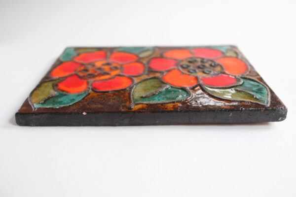 Vintage Ruscha Handgemalt Ceramic Tile - Image 9